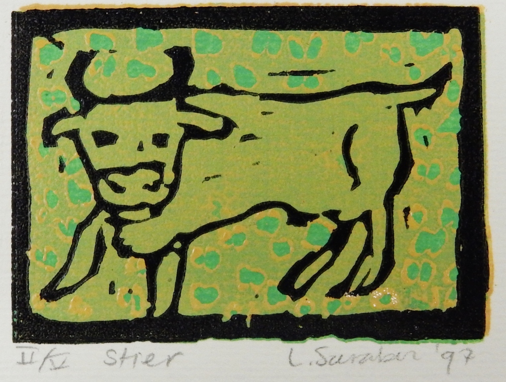 Lenneke Saraber - 4 linoleumsnedes jaren 90 kopen? Bied vanaf 50!