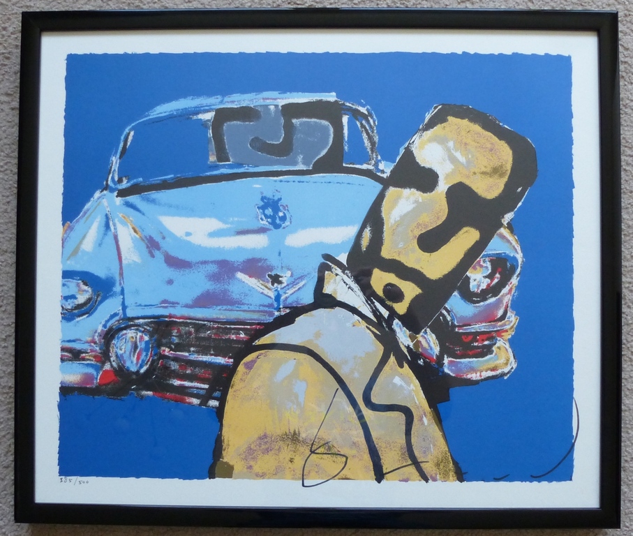 Herman Brood, zeefdruk: Cadillac Walk, handgesigneerd verkocht voor € 285!