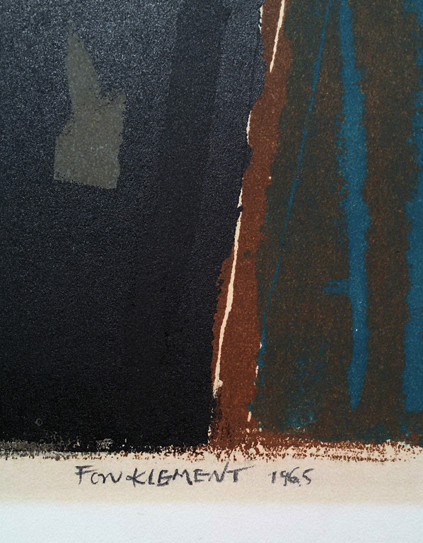 Laatste keer: Fon Klement - Abstracte compositie, hoogdruk boardsnede kopen? Bied vanaf 75!