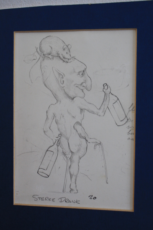 STUDIE TEKENING SURREALISME STERKE DRANK  - JOSEPH BRUYN kopen? Bied vanaf 17!