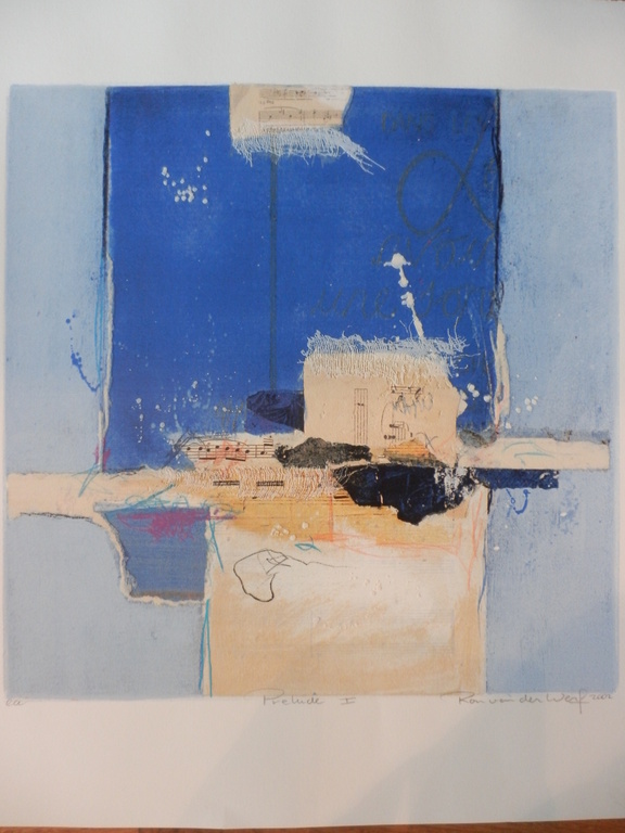 RON vd WERF   Gemengde techniek op gesigneerde Zeefdruk  PRELUDE I kopen? Bied vanaf 45!