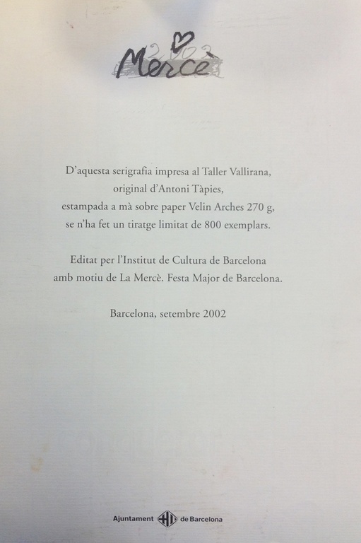 Antoni Tapies, zeefdruk, Merce kopen? Bied vanaf 99!