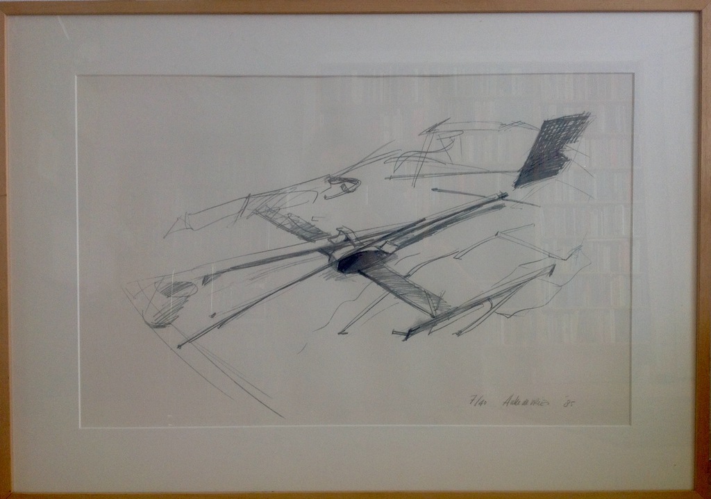 Auke de Vries, 'vlucht', '85, zeefdruk  verkocht voor € 135!
