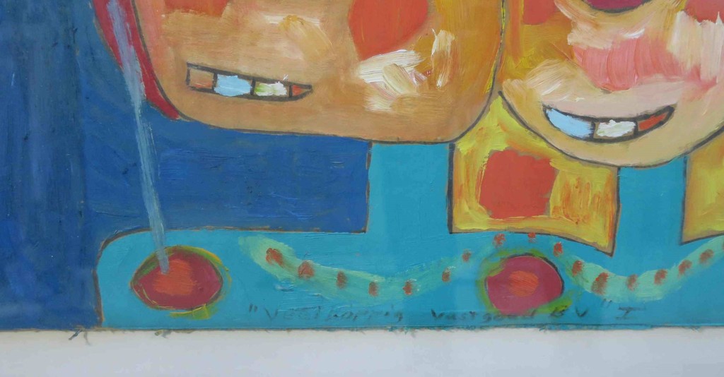 Meertje Kaal: Acryl op karton, Veelkoppig vastgoed BV I - Ingelijst kopen? Bied vanaf 1!