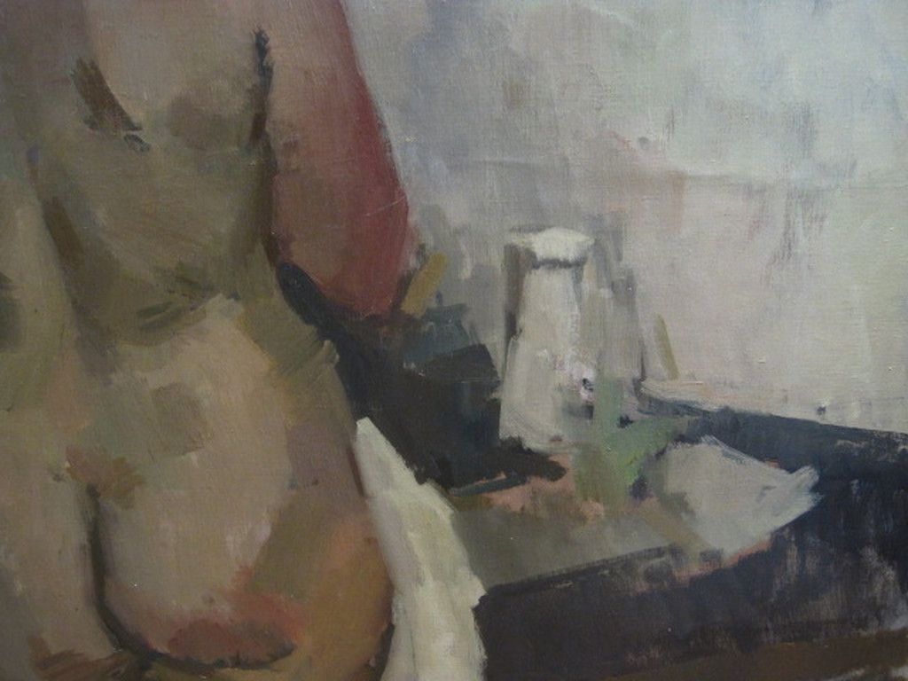 groot olieverf Amsterdams impressionisme ca. 1900 "staand naakt"  gesigneerd kopen? Bied vanaf 1!