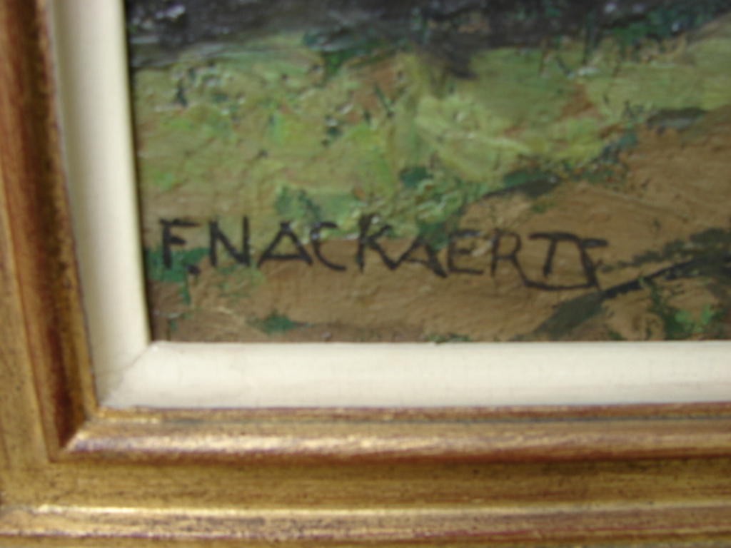 Boerderijtje op het platte land. linoleum of houtsnede. kopen? Bied vanaf 190!