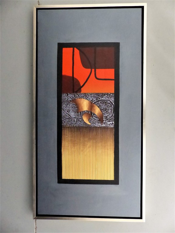 Han Teng, Olieverf op linnen In Baklijst, Handgesigneerd,Orgineel. verkocht voor € 50!