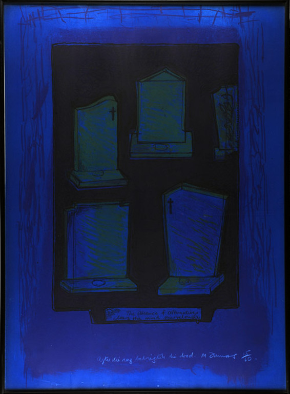 Marlene Dumas: kleurenlitho, Still Life ("Agter die nag bedrieglik die dood") kopen? Bied vanaf 595!