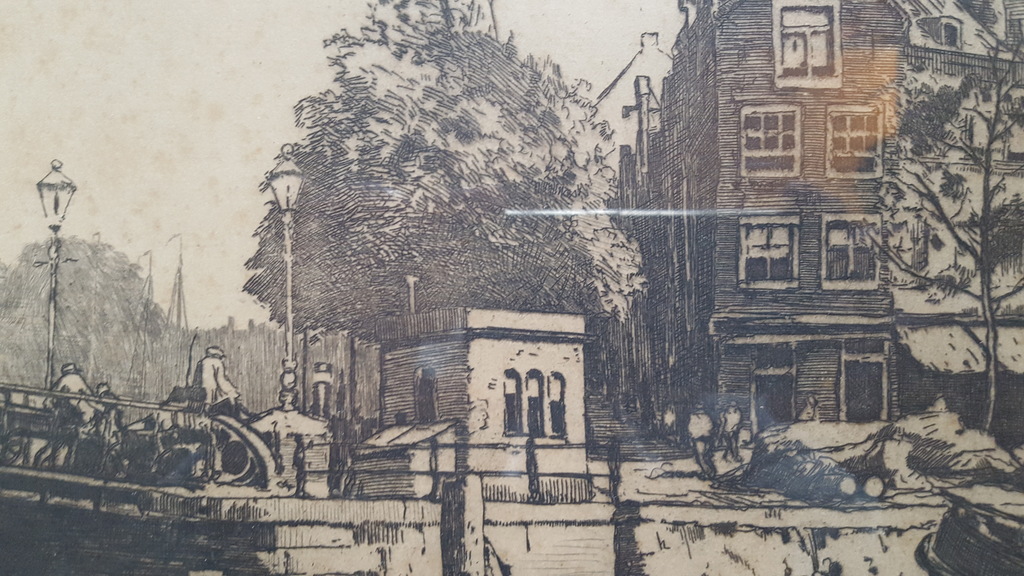 Jan Sirks (1885-1938) - Roobrug te Rotterdam - ets, handgesigneerd rechtsonder kopen? Bied vanaf 1!