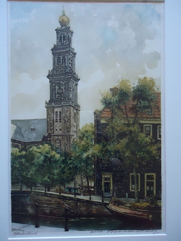 Cornelis Brandenburg ( 1884 - 1954 ) - ets - Westerkerk. kopen? Bied vanaf 1!