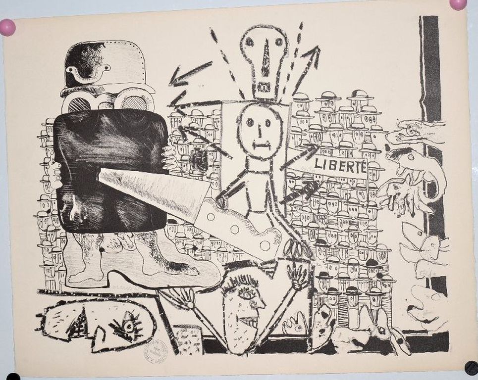 Litho Situationisten 1968: Ansgar Elde + 2 anderen verkocht voor € 50!