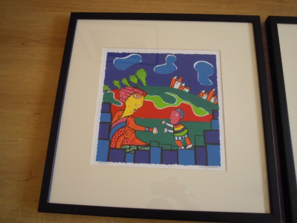 2 MAARTJE WIJNGAARDEN zeefdrukken 53 x 53 cm-gesigneerd. kopen? Bied vanaf 35!