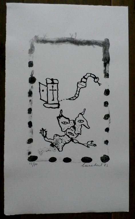 Lucebert - litho + gedicht: Seizoen - 1982 kopen? Bied vanaf 220!