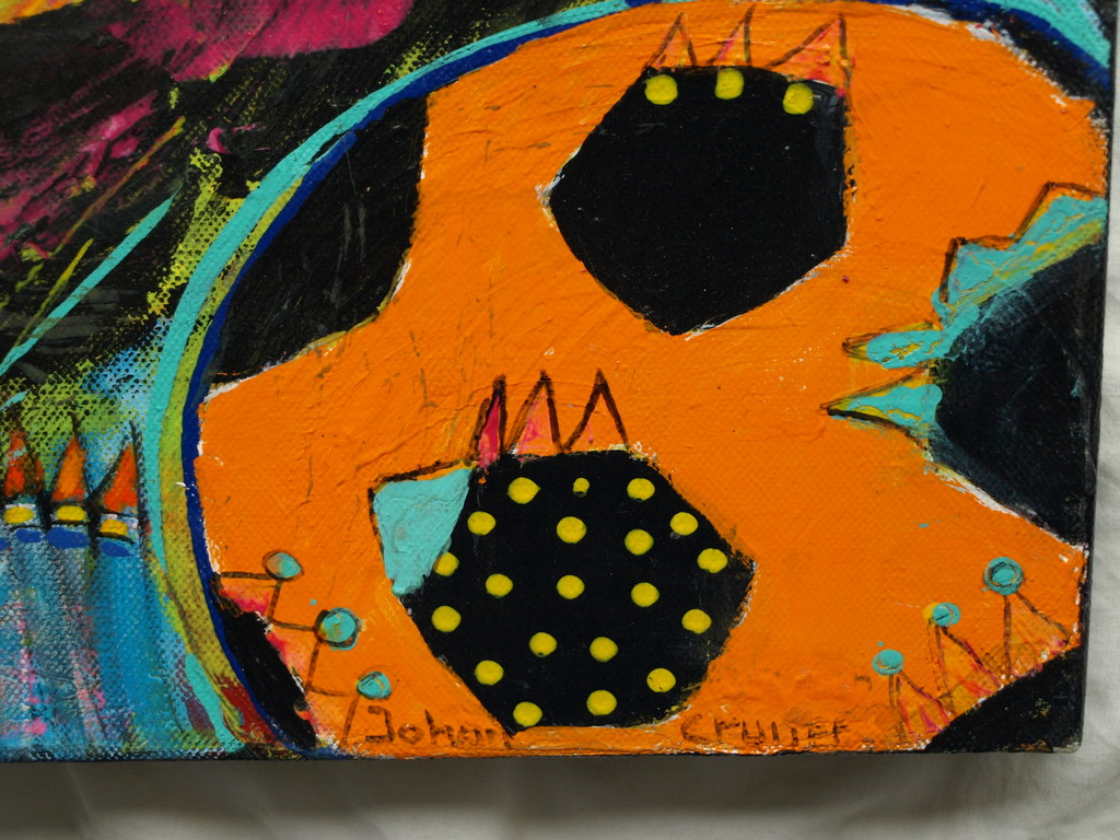 Lidia Verschoor : Gemengde techniek op doek  - Johan Cruijff - 2007 kopen? Bied vanaf 1!