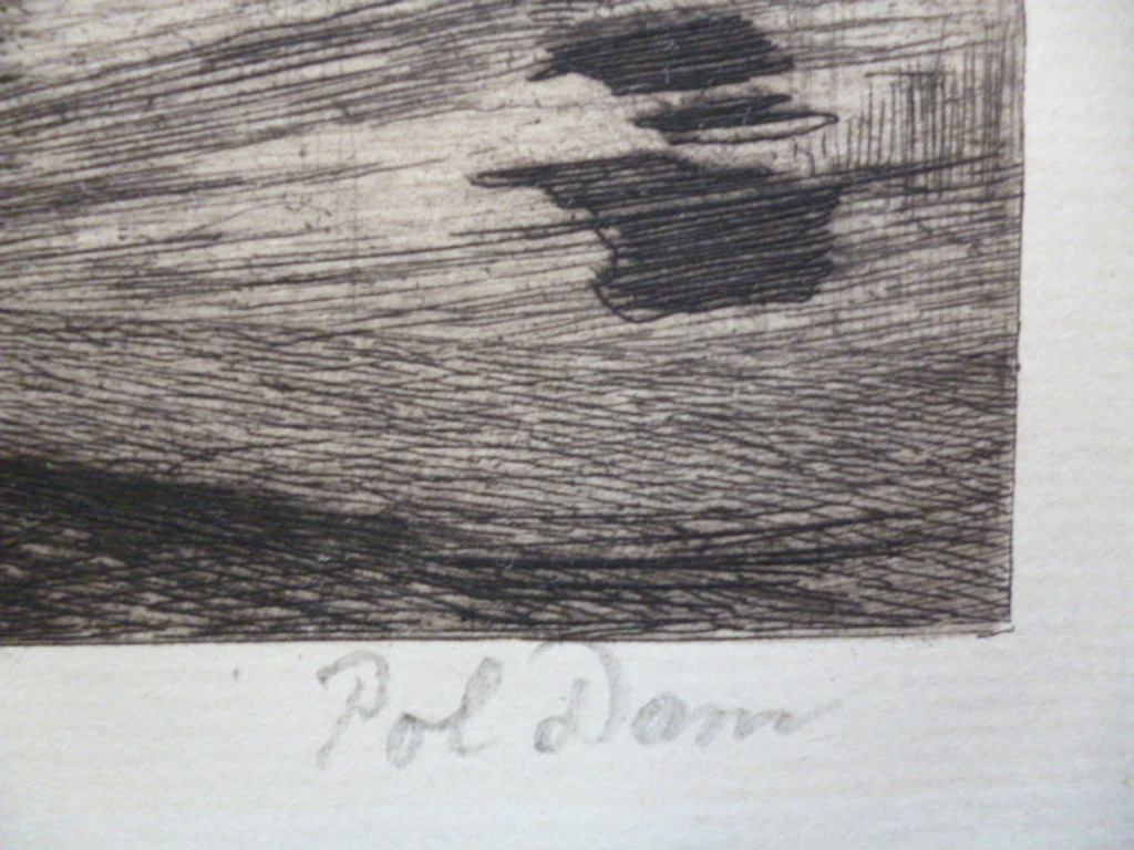 Pol Dom - ets - Achterburgwal bij Zeedijk, Amsterdam kopen? Bied vanaf 40!