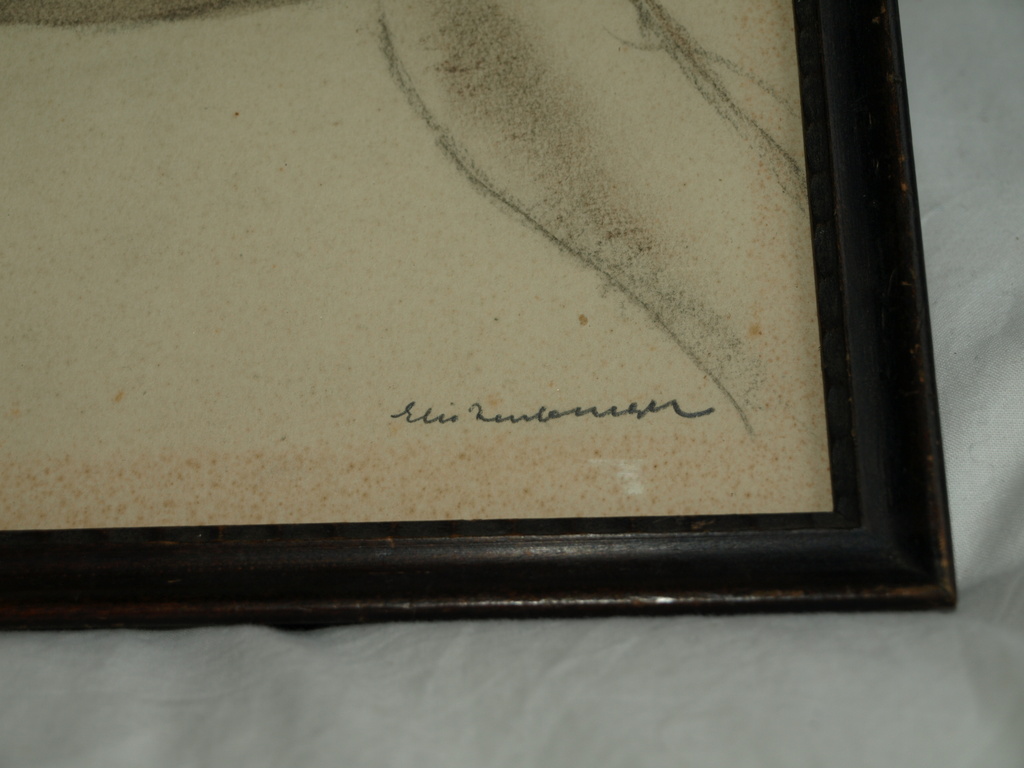 ELIE NEUBURGER (1891-1972) – Tekening–“Vrouwelijk naakt” –Gesigneerd & ingelijst kopen? Bied vanaf 1!