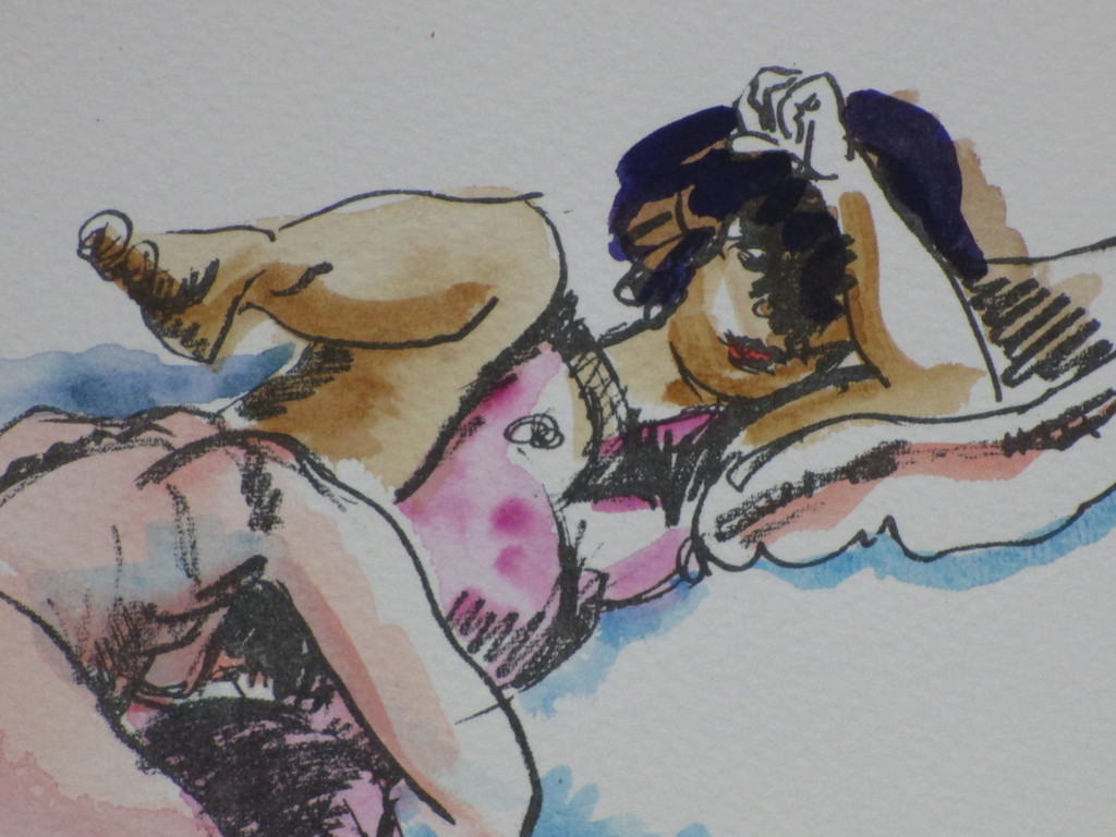 Freek van den Berg, Vriendinnen in hun spel, Handgekleurde litho kopen? Bied vanaf 45!