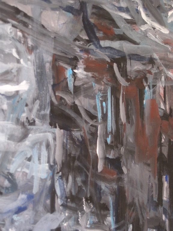 Groot en Intrigerend Acryl en Aquarel "Rivier" van Marc Volger (Geldrop 1950-)  kopen? Bied vanaf 1!