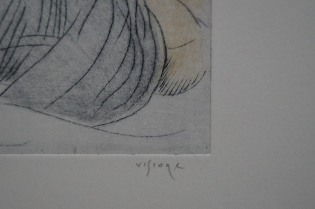 Mark Visione - gesigneerde ets - lying torso kopen? Bied vanaf 20!