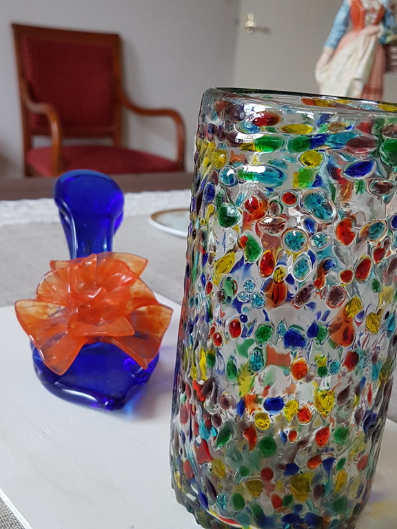 Murano-glas schoen  + Een vaas pulegoso glas  multicolor kopen? Bied vanaf 35!