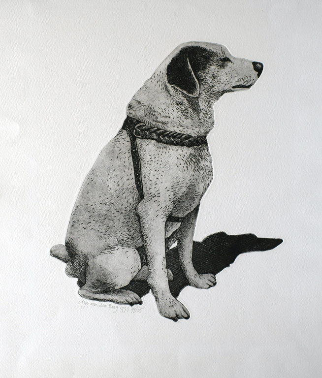 Arja van den Berg # Hond # 1973, oplage 65 ex., genummerd /gesigneerd verkocht voor € 49!