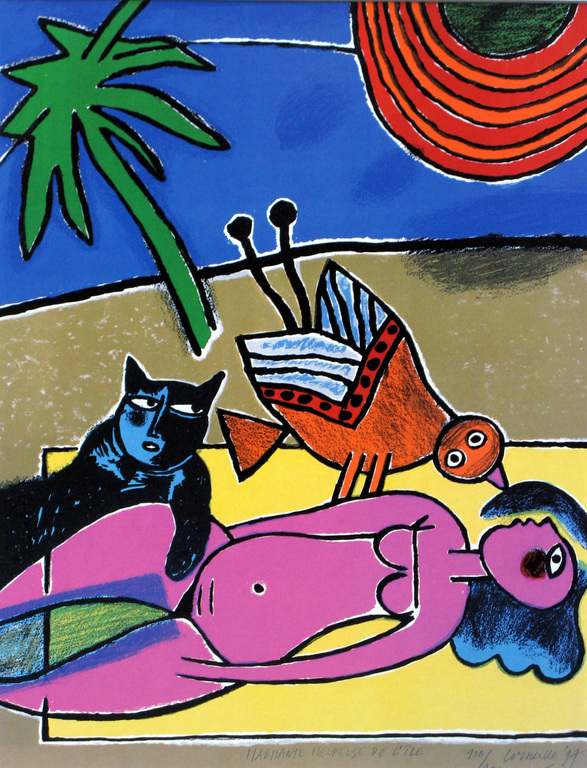 CORNEILLE - modern werk uit oplage van 100 (Mooi INGELIJST) verkocht voor € 250!