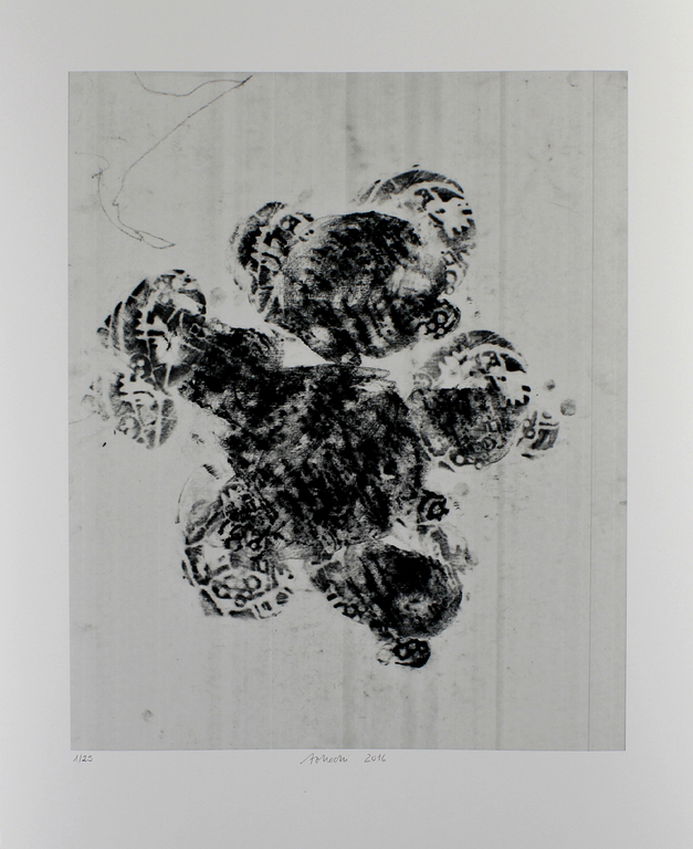 Heinz Adochi - Adochi. - Komposition II - Pigmentdruk op katoenpapier. 2016. kopen? Bied vanaf 37!