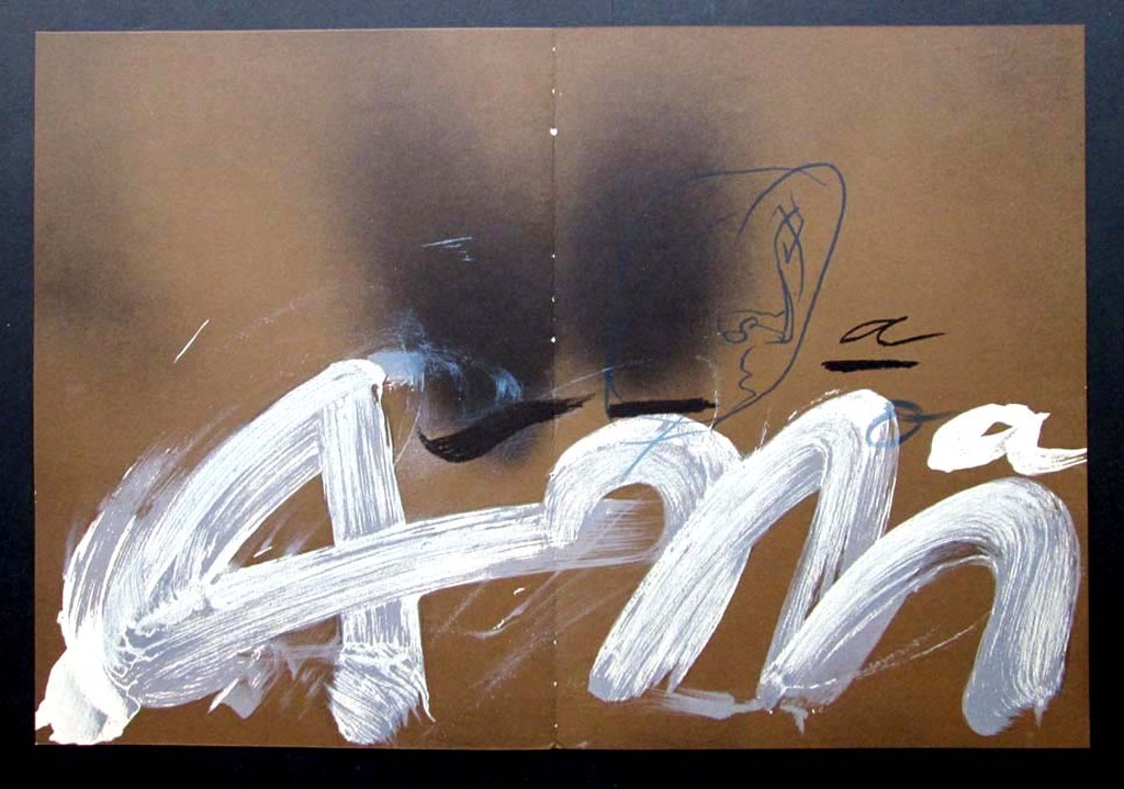ANTONI TÀPIES -1 originele kleurlitho uit  DERRIERE LE MIROIR 250 / 1982 verkocht voor € 99!