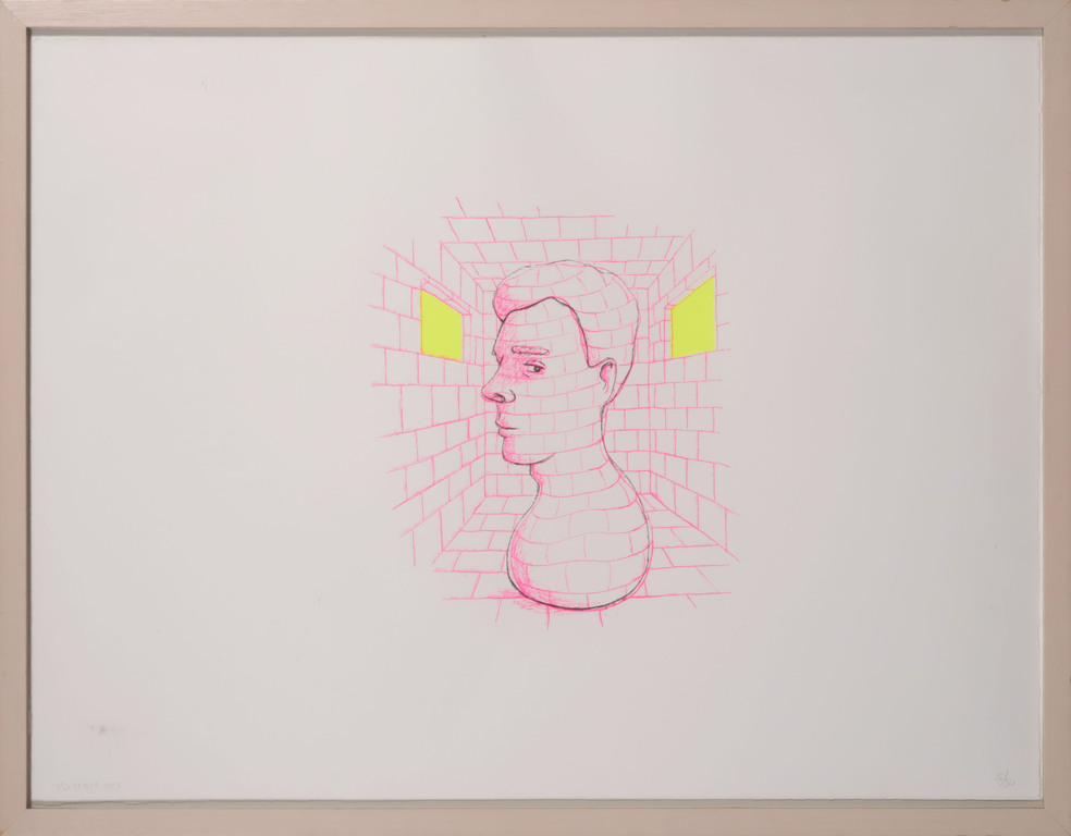 Hans van der Ham: Zeefdruk, Z.T. Kop - Ingelijst kopen? Bied vanaf 35!