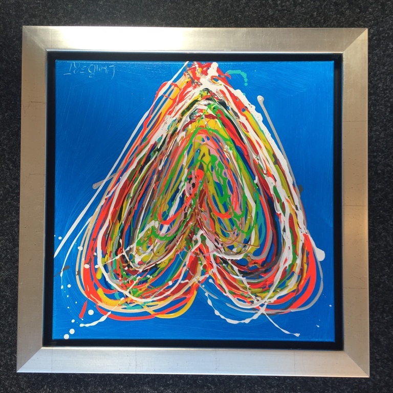 LamBert ,  gemengde technieken op doek Titel: Love=..... kopen? Bied vanaf 1!