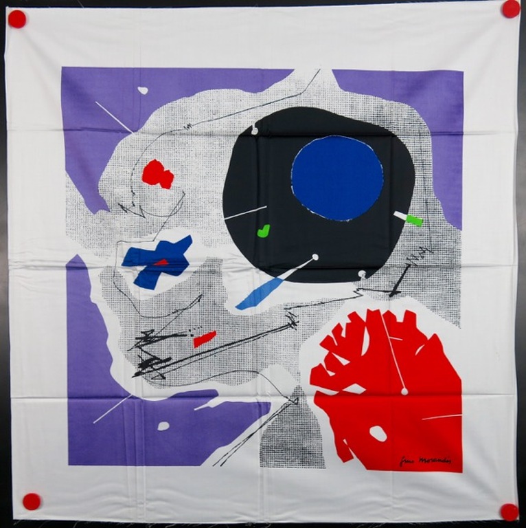 Gino Morandis: Zeefdruk op viscose, Immagine Spaziale kopen? Bied vanaf 1!