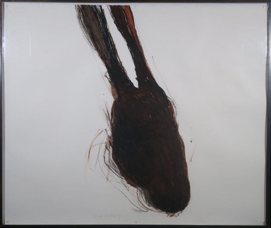 Hanneke Klinkum: Gemengde techniek op papier, Haas - Ingelijst (Groot) kopen? Bied vanaf 100!