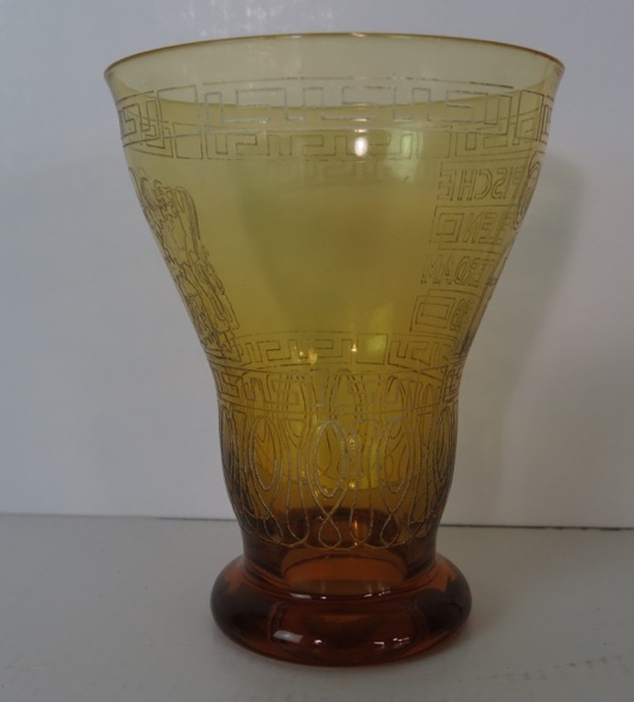 Leerdam: Glas Olympische Spelen 1928 en 2 keer oranje bekerglas kopen? Bied vanaf 120!