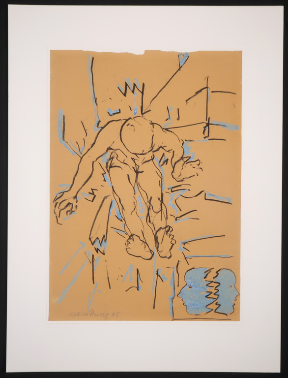 Martin Peulen: Acryl en houtskool op papier, Zonder titel kopen? Bied vanaf 35!