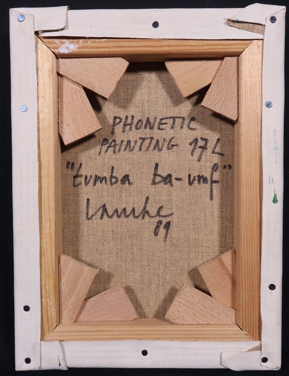 Vanche: 2x Olieverf op doek, Phonetic painting 17 L/R kopen? Bied vanaf 1!