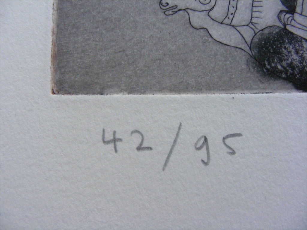 Bernard Berthois-Rigal, "Rives du Bustrophedon", grote gesigneerde ets/aquatint. kopen? Bied vanaf 200!
