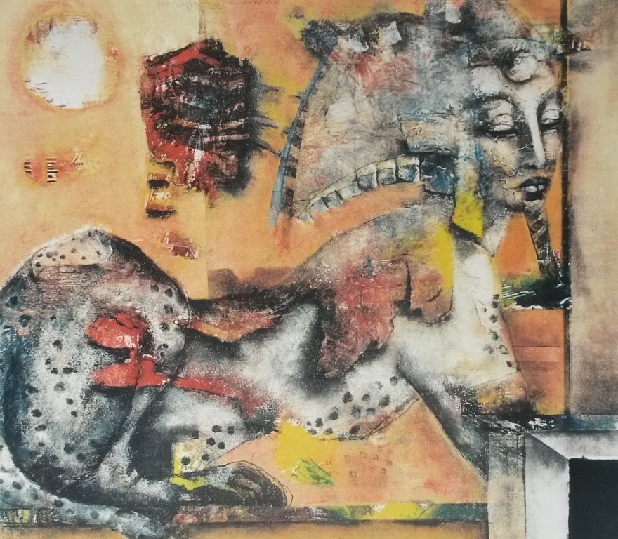 Astrid Engels - zeefdruk - GROOT kopen? Bied vanaf 120!