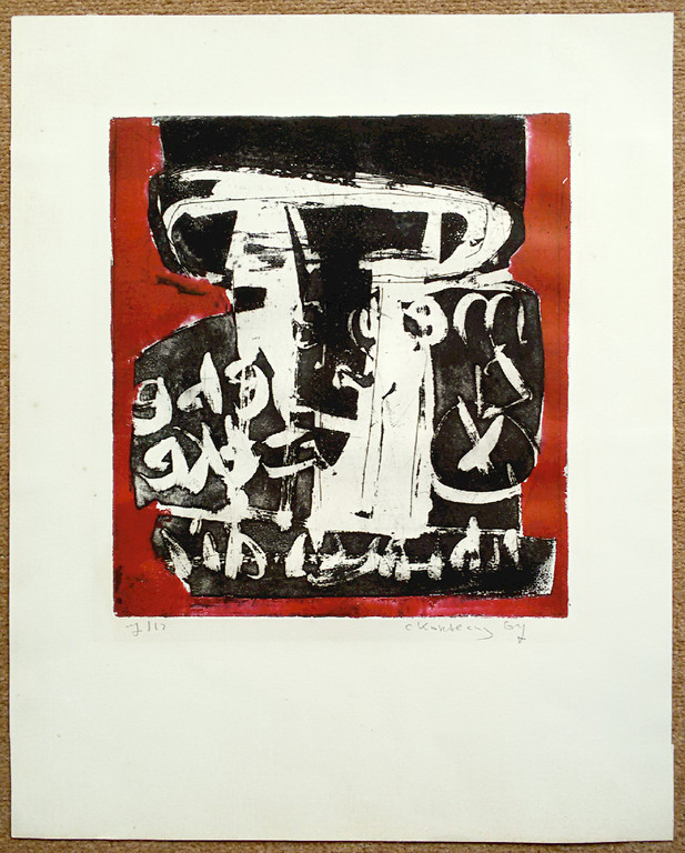 Laatste keer: Cees Kortlang - Abstract, ets kopen? Bied vanaf 40!