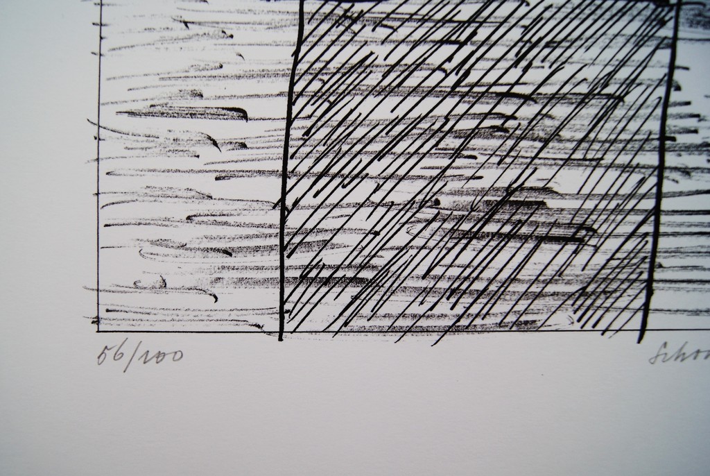 Jan Schoonhoven abstracte zeefdruk uit 1987 ZERO kopen? Bied vanaf 350!