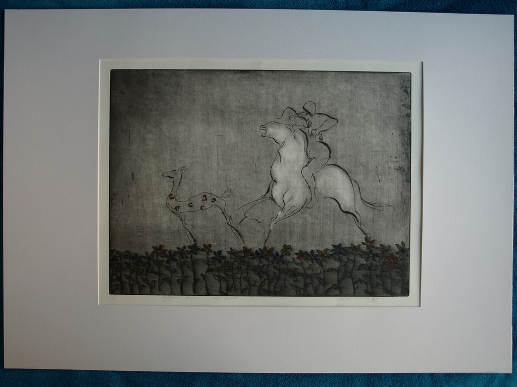 WIM WORM (1939) – Ets – Hijgend hert  – Gesigneerd – 1979 - Oplage 15 ex. kopen? Bied vanaf 1!