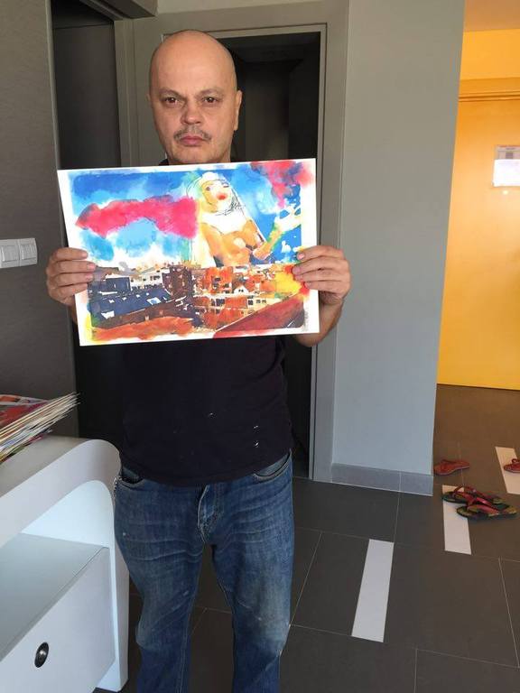 Peter Klashorst - gemengde techniek op aquarel papier - Sexy non kopen? Bied vanaf 70!