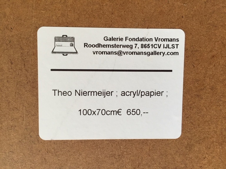 Theo Niermeijer  acryl op papier  DAME kopen? Bied vanaf 35!