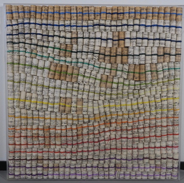 Stef Kreymborg: Bladmuziek en garen, Ingewikkelde muziek II - Ingelijst kopen? Bied vanaf 250!