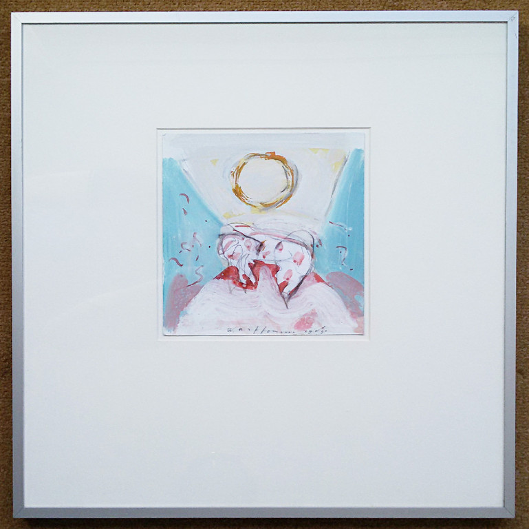 Piet Warffemius - Abstract, gemengde techniek op papier (mooi ingelijst) kopen? Bied vanaf 75!