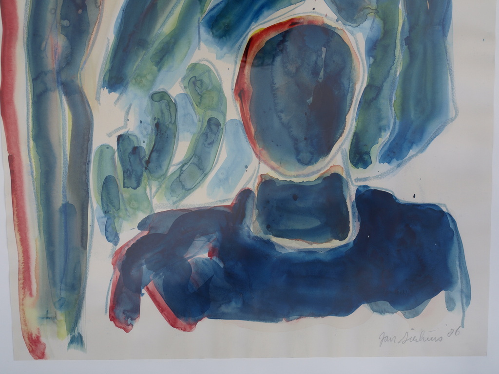 Jan Sierhuis : Aquarel, Ruiter – Gesigneerd & ingelijst - 1986  kopen? Bied vanaf 200!