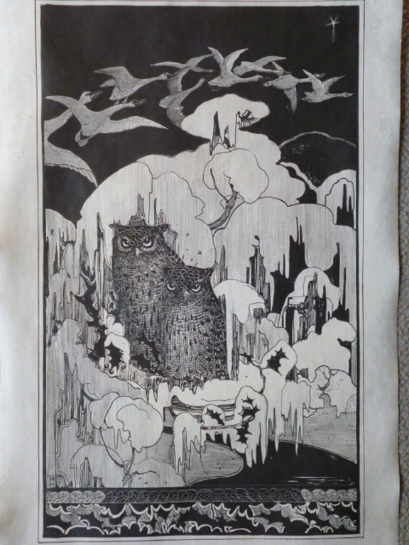 Theo van Hoytema - litho - Kerstnacht verkocht voor € 575!