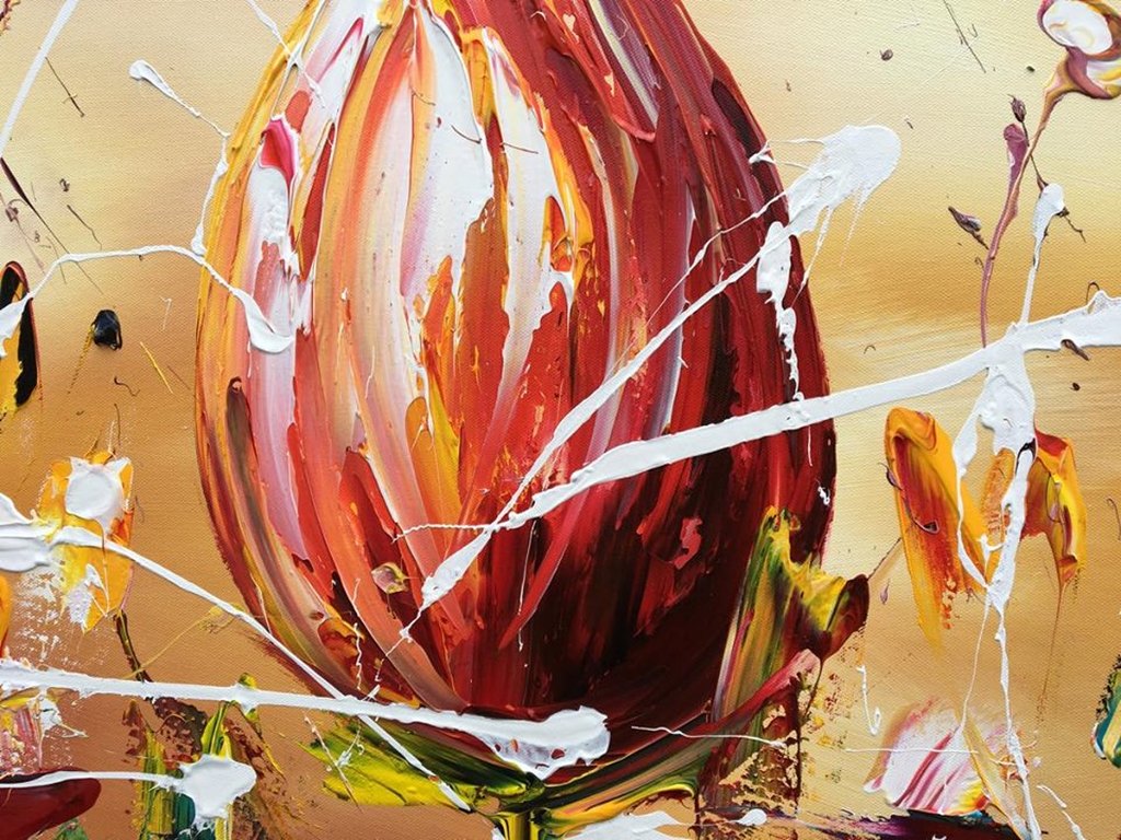 Gena - Tulpen - Acrylverf op doek - Gesigneerd -2017 kopen? Bied vanaf 250!