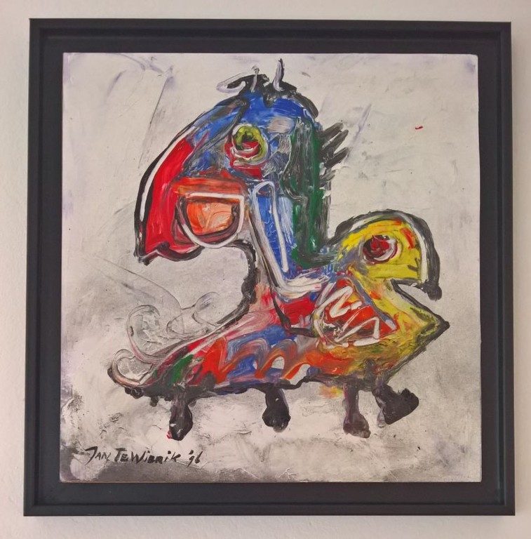 Jan te Wierik origineel klein werkje in baklijst verkocht voor € 475!