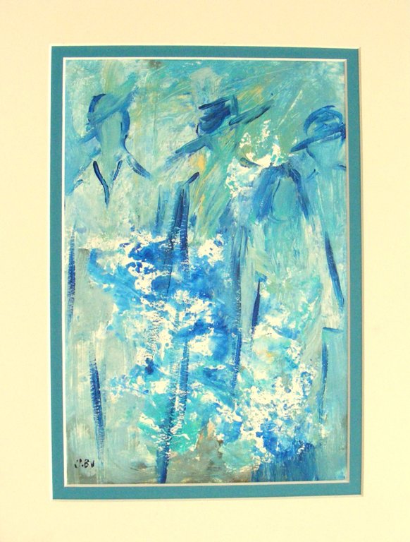 Onbekende kunstenaar - gouache- Flaneren kopen? Bied vanaf 1!