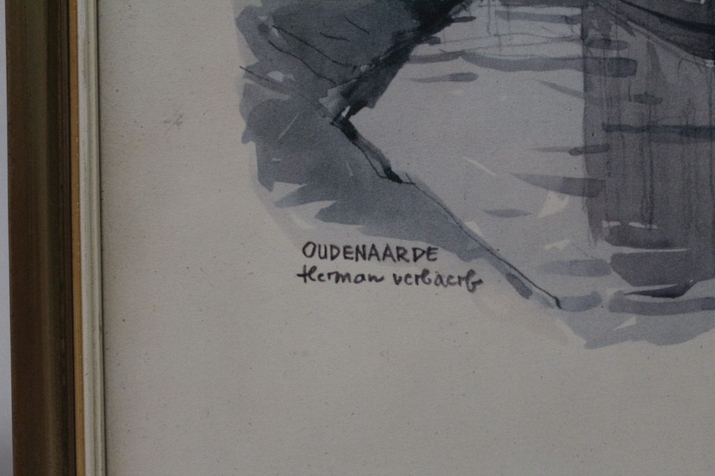 Herman VERBAERE (1906-1993) - aquarel - Oudenaarde kopen? Bied vanaf 25!